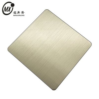 Guter Preis 201 304 316L J1J2 J3 Bürste Haarlinie Champagner Farbe PVD Beschichtung Edelstahlplatte Online