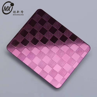 304 Farbe Violett Lila Prägte Edelstahlplatte für Wand-Innenarchitektur