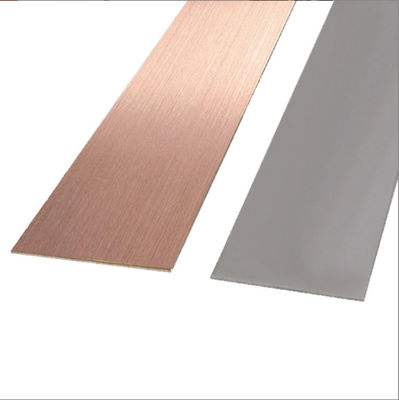 Customized Rose Gold Beadblasted 304 Edelstahl Skirting Baseboard für das Hotel