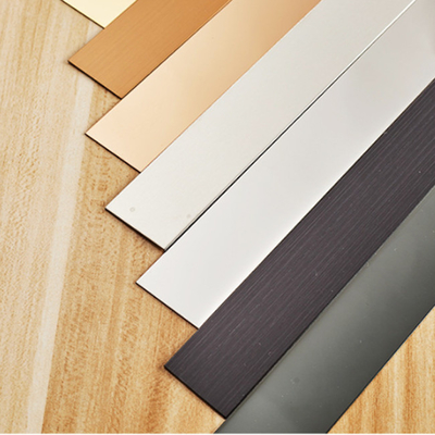Schwarz Silber Farbe 304 Bürsten SS Baseboard Farbe Gold Champagner Gold Spiegel poliert 316L Edelstahl Trim