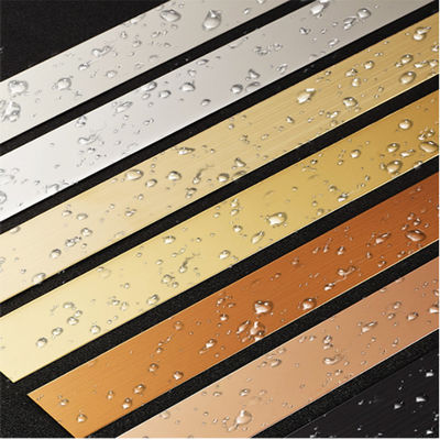 Customized Rose Gold Beadblasted 304 Stainless Steel Skirting Baseboard For Hotel