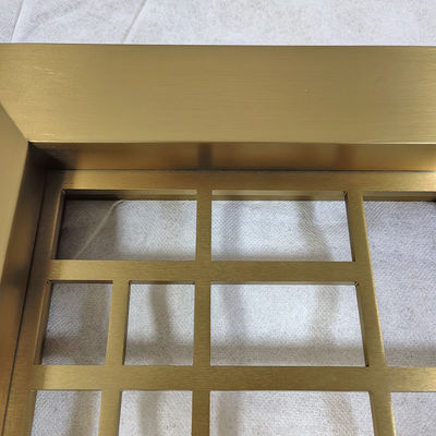 Guter Preis Champagner Gold Lasergitter Dekorativ Moderne Privatsphäre Metallbildschirm Trennwand & Raum Trennwand Online