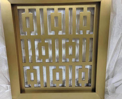 304 Veredelung Bürste Edelstahl Metall Bildschirm Trennwand Antike Gold Messing Farbe Satin Laser Gravierraum Trennwände