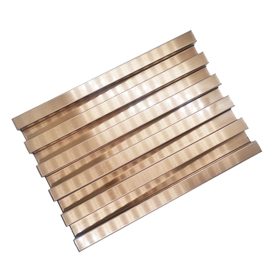 304 Custom Rose Gold Bronze Farbe Vibration Bürste Veredelung Oberfläche 316L Edelstahl Fliesen Trim für Wandverkleidung Innendekoration