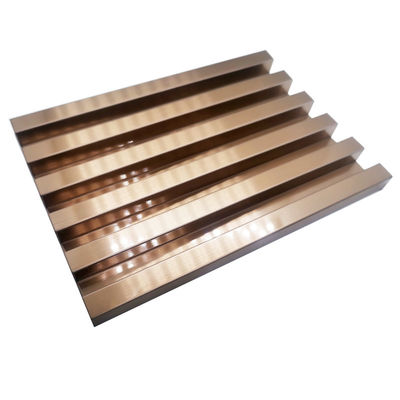 Customized Shaped Gold Beadblasted 304 Stainless Steel Wall Cladding Panel 20mm