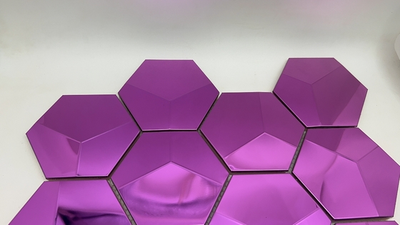 3d Mosaik Luxus Hexagon Mosaik Formen Lila Farbe