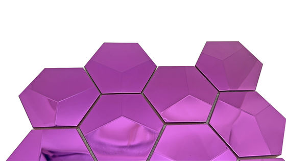 Guter Preis Hexagonale Mosaikfliesen Violettfarbe Wand Küche Backsplash Edelstahl Metall Mosaikfliesen Online