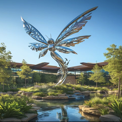 Fabrik Großhändler Custom Outdoor Garten Heimdekoration Moderner Stil Metallhandwerk Edelstahl Skulptur