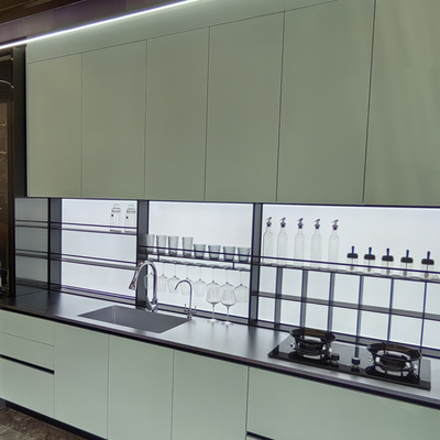 Morden Design Custom Full Set Möbel Luxus Küchenschränke Grünen Anpassung Edelstahl Küchenschrank