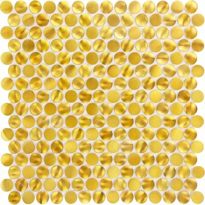 Guter Preis Runde Form Gold Farbe Edelstahl Mosaikfliese Für Wand Hintergrund Online