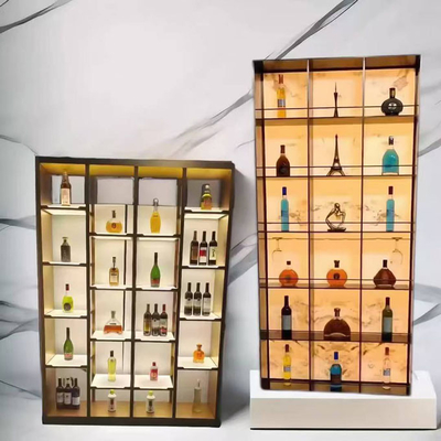 304 angepasste Edelstahl Wein Schrank Anzeigeschrank mit Led