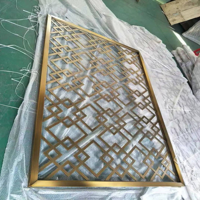 304 Veredelung mit Laser Schneiden Edelstahl Metall Bildschirm Trennwand Schwarz Gold Rose Farbe Satin Edelstahl Trennwände Für Hotel Innenarchitektur