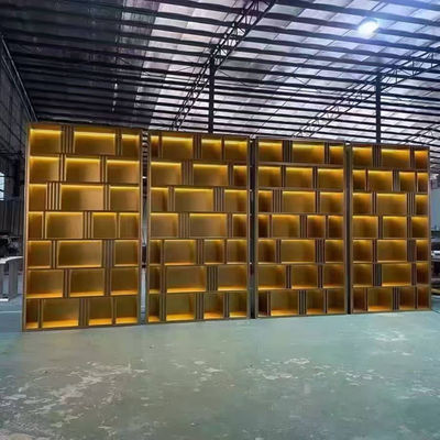 Besonderes Metall Edelstahl Schwarzgold Wohnzimmer-Display Schrank Bücherregal
