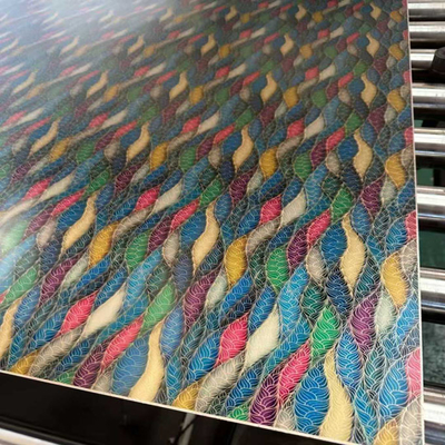 Neues Design Farbenfrohes Ingenieurprojekt Dekoration Edelstahl Antike Veredelungsplatte Edelstahl