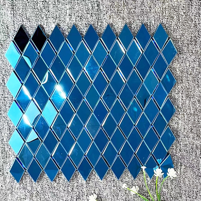 Metall Mosaik Fliesen Blätter Spiegel Edelstahl für elegante Dekoration