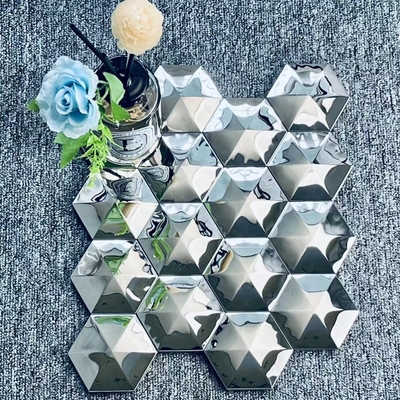Roségold-Edelstahlplatten für die hexagonale Hotelwanddekoration in verschiedenen Farben
