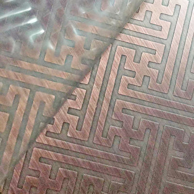 Guter Preis Designer empfohlen Farbenfrohe Edelstahlplatte Hotel Kunstinstallation / LOGO Wandmaterial 3D Laserprägungswirkung Global Export Online