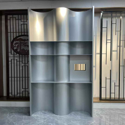 Metall-Display Schränke Mahlfarbe Edelstahl Schrank für die Anzeige Home Shop Einkaufszentrum und Büro