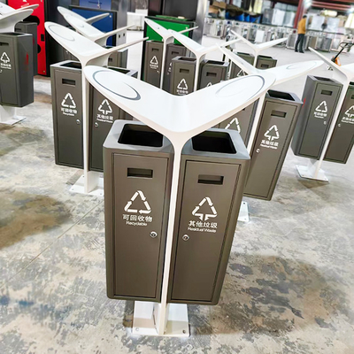 OEM-Metallprodukte 316L Graue Farbe Edelstahl Außenmülltonne