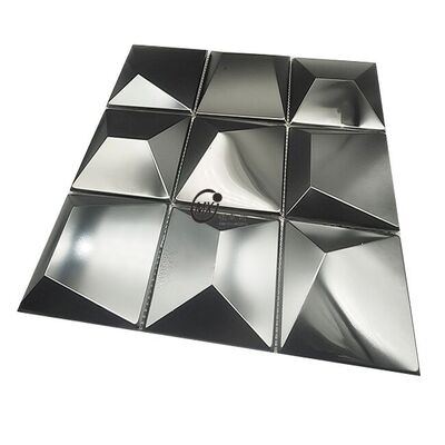 Guter Preis 3D stereoskopische Spiegelwand Bar Restaurant Hotel Wohnzimmer Dekoration Metall Mosaik Online