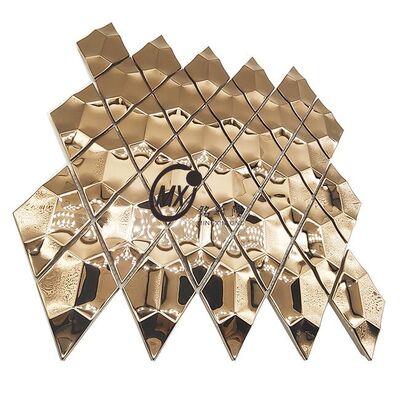 201 304 Gold Edelstahl Mosaik Quadrat Hintergrund Dekoratives Blech Gute Qualität Moderner Stil 3D Metall Wandfliesen