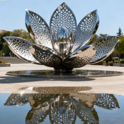 Guter Preis Kunstgeschneiderte 316L China Edelstahl Skulptur Am Meer Für Outdoor Center Park Online