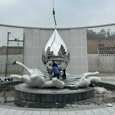 Art 3D Design 316L China Islamic Stainless Steel Moon Sculpture Factory für den Außenbereich