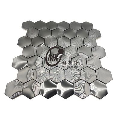 Guter Preis Geprägte Edelstahl-Mosaikfliesen verleihen Ihrer Wand Struktur Online