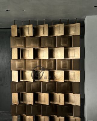 Guter Preis PVD Plattierung Titan Spiegel 8k Polnische Edelstahl-Bildschirm Trennwand frei stehende Trennwand Panel anpassbare Größe Online