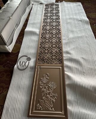 Guter Preis Lasergeschnitt aus Edelstahl mit Blütenmuster und PVD-Titanplattierung Online