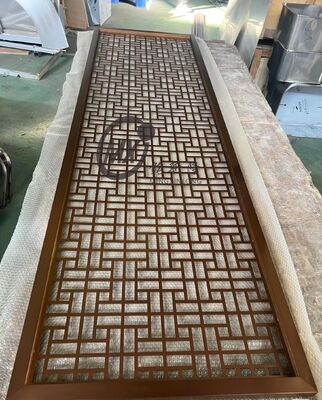 Guter Preis Traditional Oriental Stainless Steel Screen Partition with PVD Plating Titanium and Landscape Design in Mirror 8k Polish Online