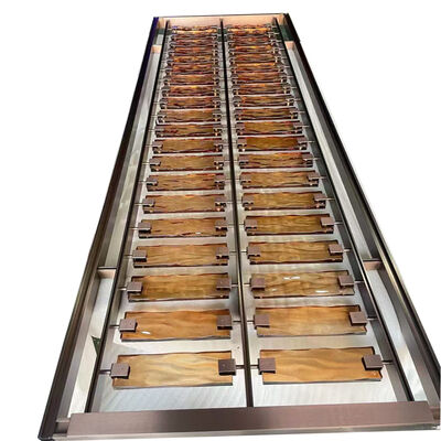 Luxuriöse Antike Bronze gebürstete Edelstahl-Schirmtrennwand mit braunem Glas für Restaurant Hotel Wohnzimmer Dekoration