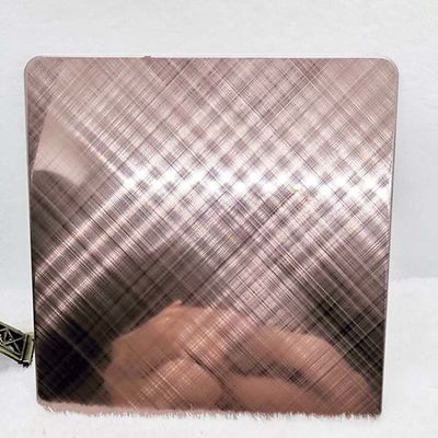 Guter Preis Spiegel-Quer- Haarstrich-Brown-Farbedelstahlblech Luxry-Dekoration Online